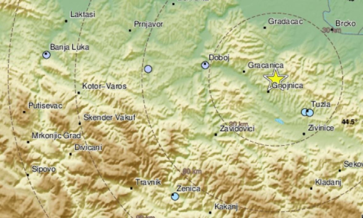  EMSC / Zemljotres u Bosni i Hercegovini: Osjetio se i u Tesliću
